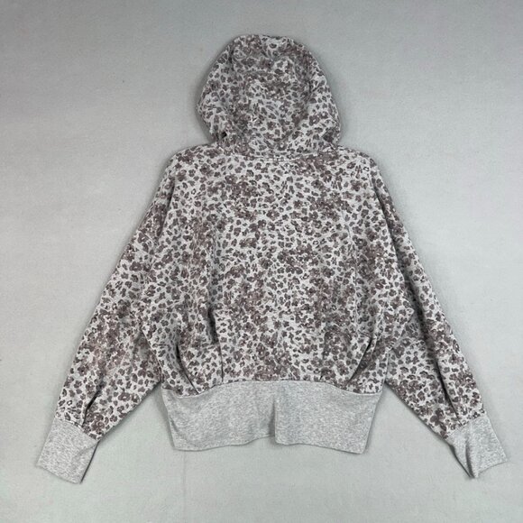 Athleta Track Suit Set Womens Large Gray Leopard Balance Hoodie Jacket Jogger - Picture 4 of 16